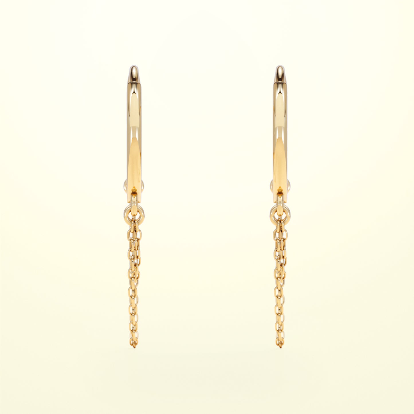 PURE Double Chain Hoops - 18K Gold - FENA daily Jewellery